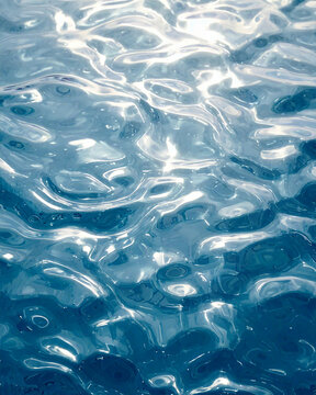 Abstract clear liquid glass surface background with copy space for product display