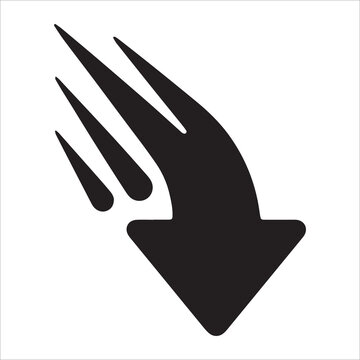 Speed Download Line Icon Vector, Fast File Transfer and Internet Speed Symbol EPS 10