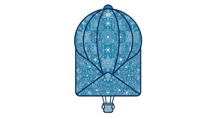 Hot Air Balloon Envelope with Snowflake Pattern © aa