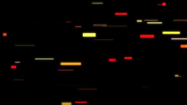 Abstract digital glitch movement of colorful horizontal data lines flickering and streaming across screen