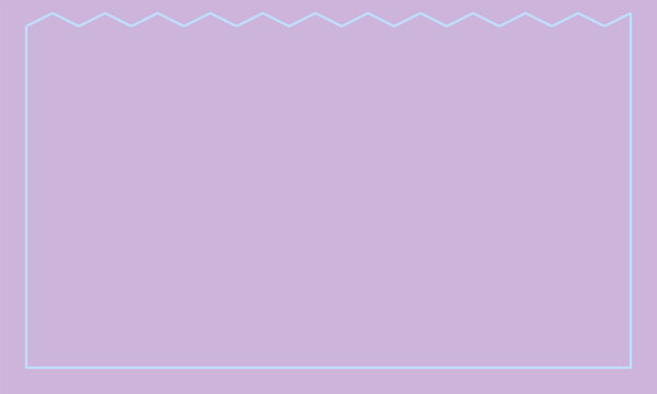 Minimalist lavender background with a light blue geometric zigzag polyline border for modern technology illustration