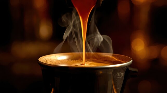 cup of coffee on a black background