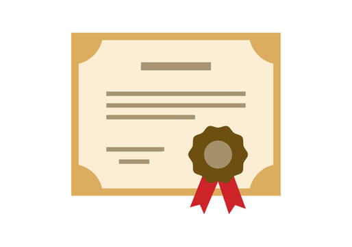 Certificado de reconocimiento con un marco dorado y un sello marr&oacute;n con cintas rojas