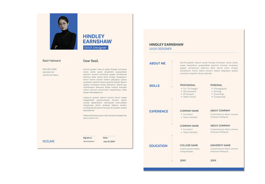 Minimalist Resume and Cover Letter Template