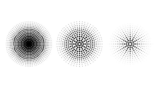 Gear wheel cog dot pattern with halftone texture for industrial design and technical background in grayscale
