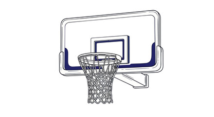 Basketball Hoop Sketch Drawing - Sport Equipment © Abdul