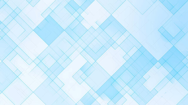 Light blue geometric square grid pattern with soft gradient, clean abstract technology background with minimal digital structure and modern tech style.