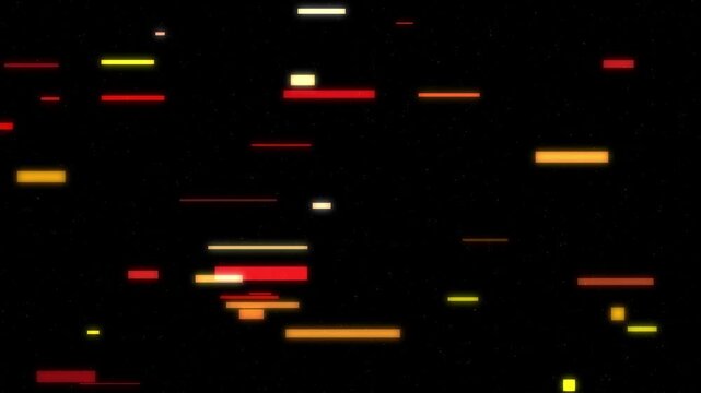 Abstract modern digital data stream showing horizontal colorful glitching lines movement on a dark background