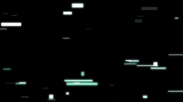 Fast moving abstract digital noise pattern with electronic data errors and signal disruption loop