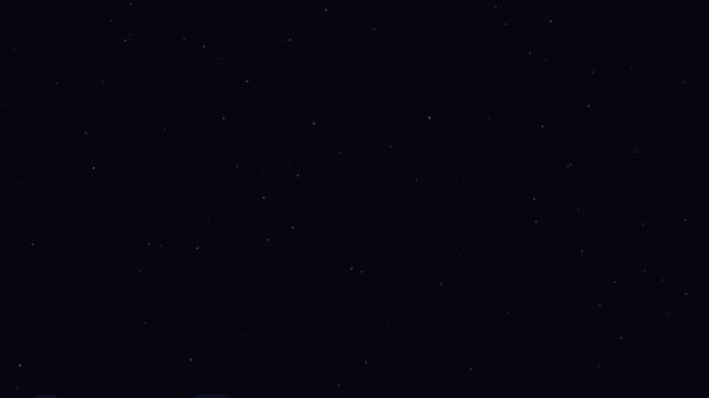 Animated Night Sky With Twinkling Stars Shooting Meteors And Bursting White Fireworks Background
