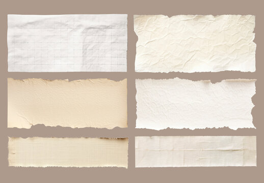 Torn Paper Textures Collection Design Set