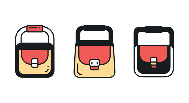 ChalkBag Line art vector set creative abstract shape illustration