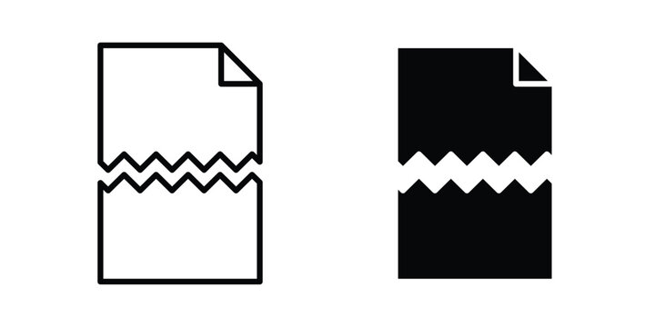 Corrupted file icon on white background.