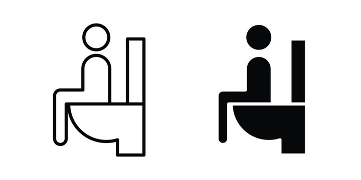 Diarrhea icon on white background.