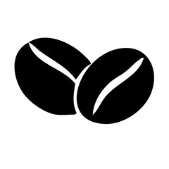 Obraz premium Coffee Bean Silhouette Vector Icon