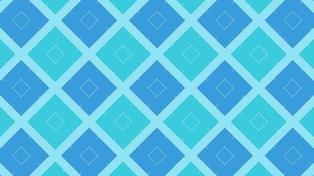 四角い線がタイル状に広がるループするモーショングラフィックス背景,青,水色,幾何学的,アーガイル,チェック柄,
Looping motion graphics background featuring square lines spreading in a tile pattern, blue, light blue, geometric, argyle, checkered