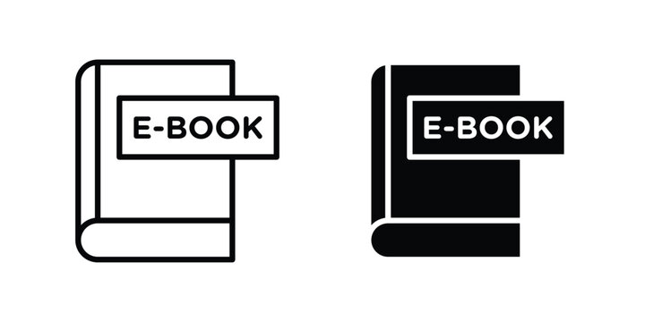 Ebook icon on white background.