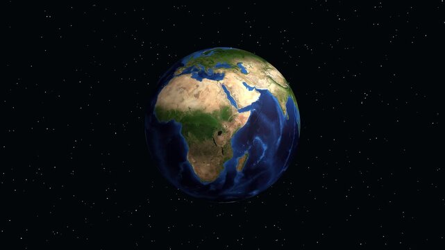 Earth Zoom Animation Focusing on Al Hillah Iraq with Geographic Coordinates