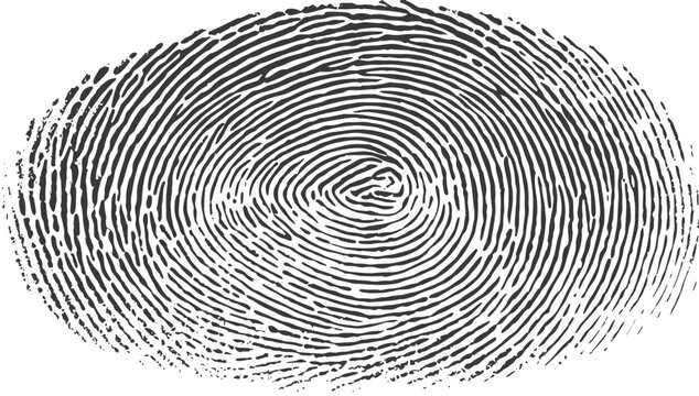 Dark gray fingerprint pattern on white background