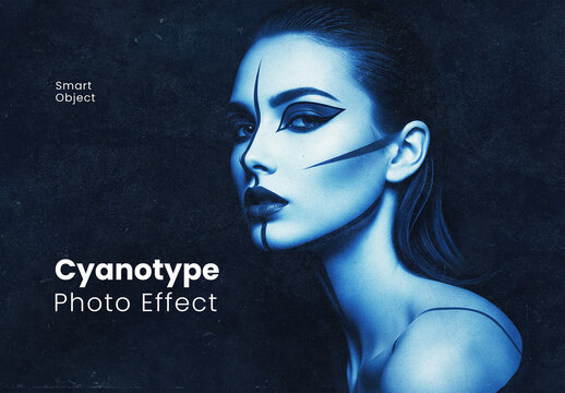 Cyanotype Photo Effect Template