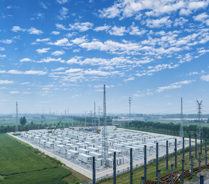 Grid-Side Energy Storage Station Under Construction with Lithium Iron Phosphate Batteries