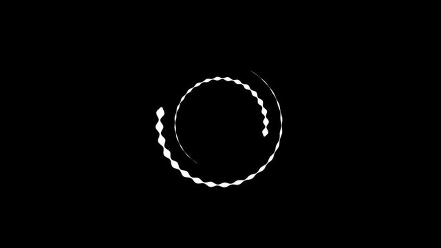 Icon symbol starting soon, animation of two loading spinning load wheel, animated circular loading mark with black background.
