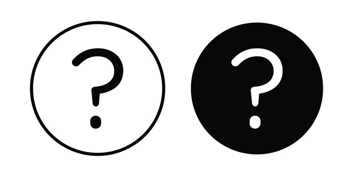 Interrogation icon on white background.