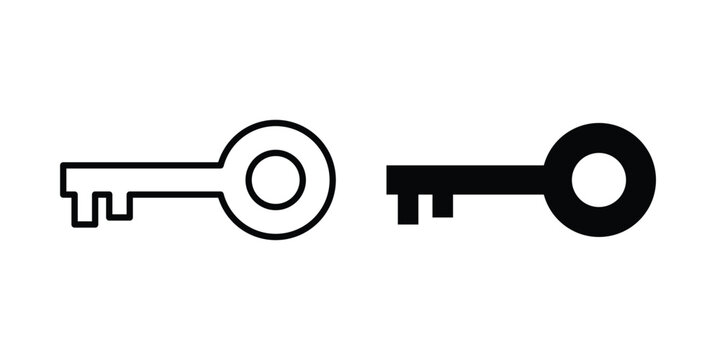 key icon on white background.