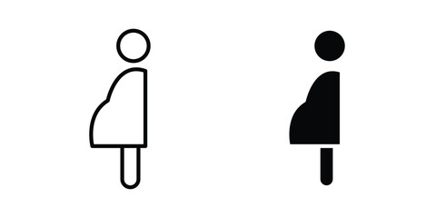Fototapeta premium Pregnancy icon on white background.