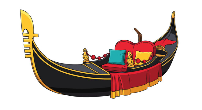 Traditional Venetian Gondola Boat Decoration.