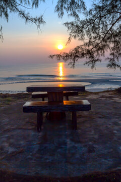 Sunrise on sea in morning