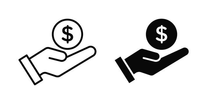 Saving icon on white background.