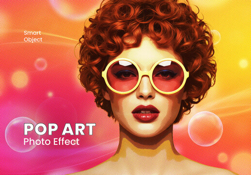 Colorful Pop Art Bubbles Photo Effect