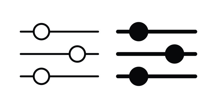 Settings sliders icon on white background.