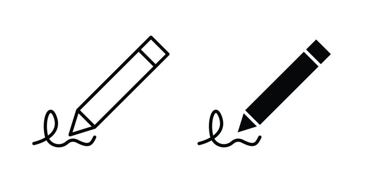 Signature icon on white background.
