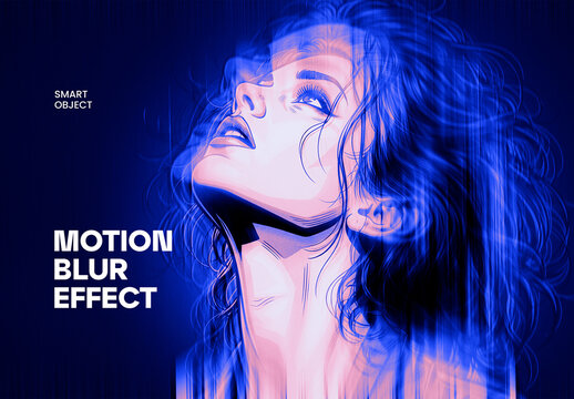 Abstract Motion Blur Photo Effect Template