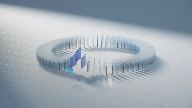 Abstract cursor choosing folders Loop.