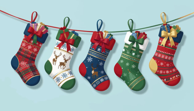 Holiday Hanging Festive Christmas Ornaments Illustration