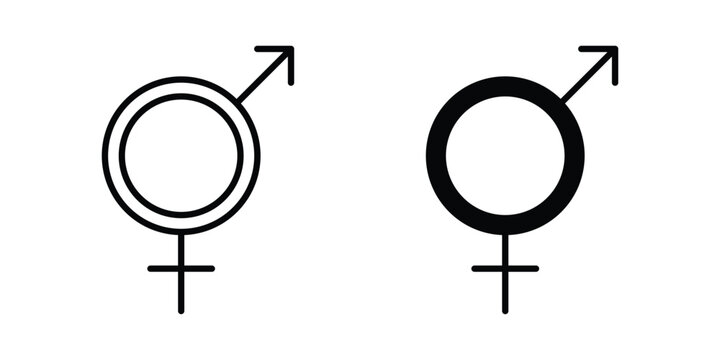 Unisex icon on white background.