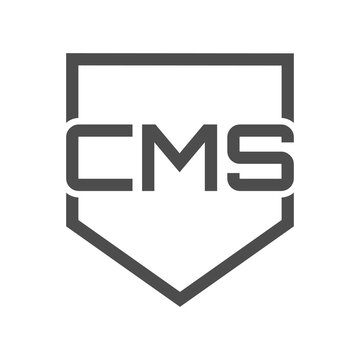 CMS Shield logo icon isolated on white background