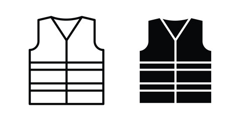 Vest jacket icon on white background. © Cristiane