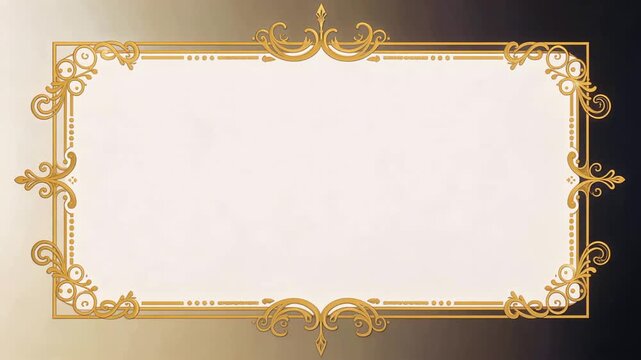 Golden Ornate Certificate Frame for Award Showcase.