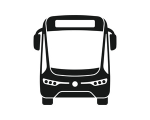 Modern bus silhouette representing public transportation and city commute perfect for passenger travel designs © susral