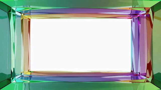 Rainbow Frame Prism Abstract Light Frames in Motion.