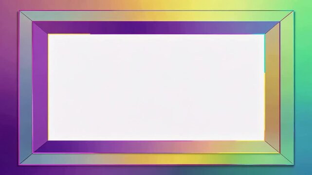 Vibrant rainbow framed border sequence for video intros.