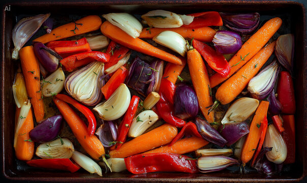 Cooking roasted vegetables 