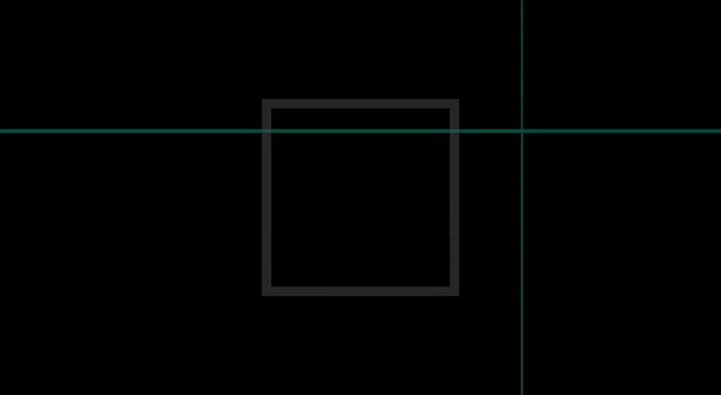 Digital camera autofocus target overlay with moving rectangular animation
