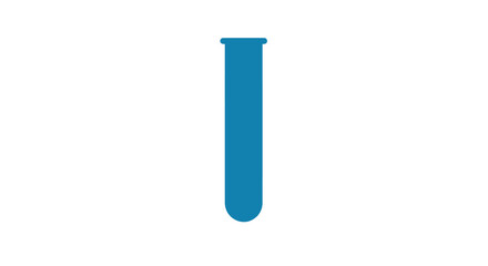 Blue test tube standing upright on white background laboratory equipment for science experiments and research purposes © Dipan
