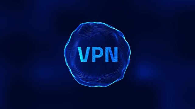 VPN Cyber Security Digital Particle Sphere Technology Loop