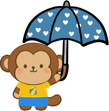monkey with a parasol 